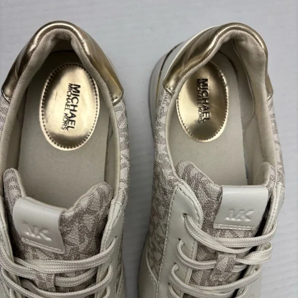 Michael Kors Womens Monique Logo Shoes Sz 8 Platform Trainer Sneaker - Picture 12 of 14
